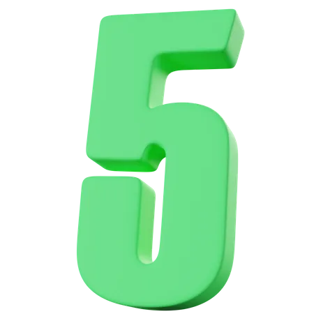 Five Number  3D Icon