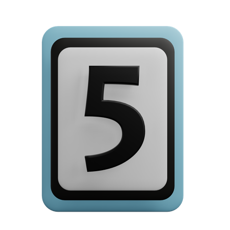 Number 5  3D Icon