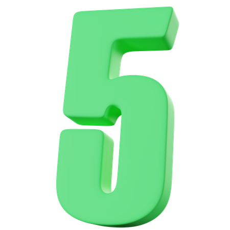 Five Number  3D Icon