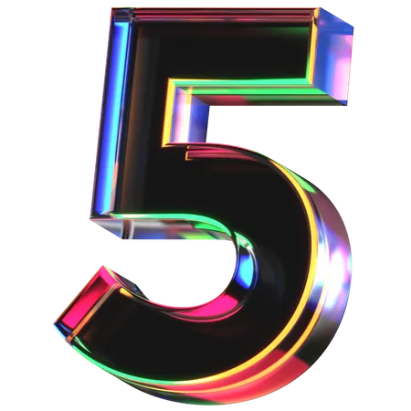Five Number  3D Icon