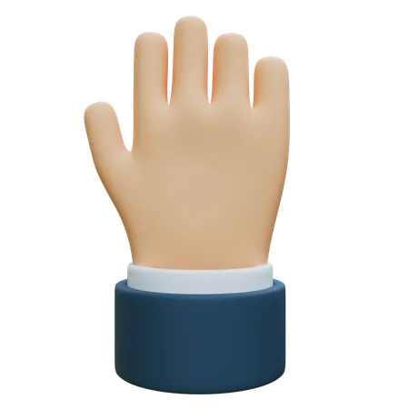 Five Number Counting Finger Hands  3D Icon