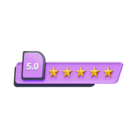 별점 5개 중 5개  3D Icon