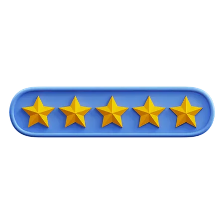 Five Of Five Star Rating  3D Icon
