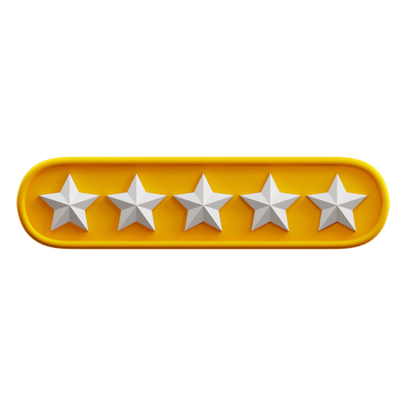 Five Of Five Star Rating  3D Icon