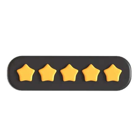 Five Rating Stars  3D Icon