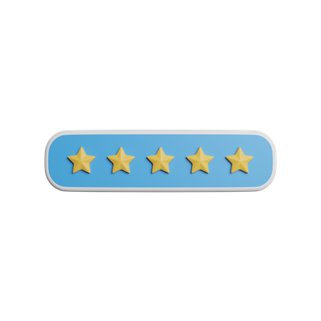 Five Rating Stras  3D Icon