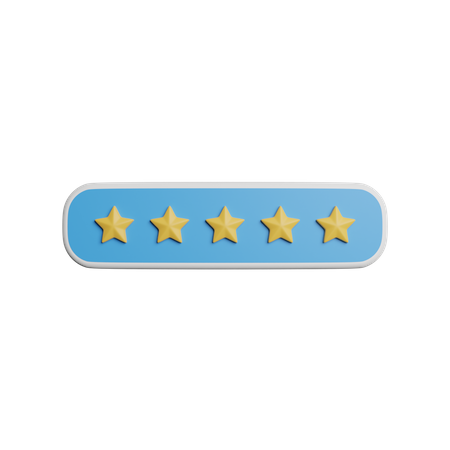 Five Rating Stras 3D Icon