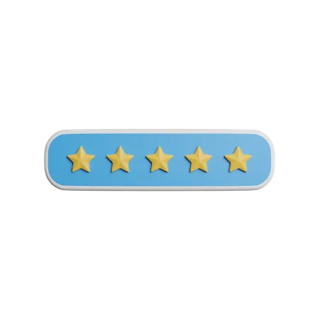 Five Rating Stras  3D Icon