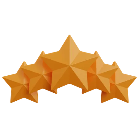 Five Star  3D Icon