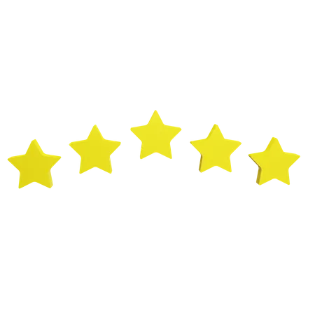 Five Star  3D Icon