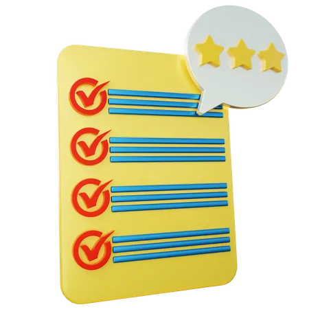 Five Star Feedback  3D Icon