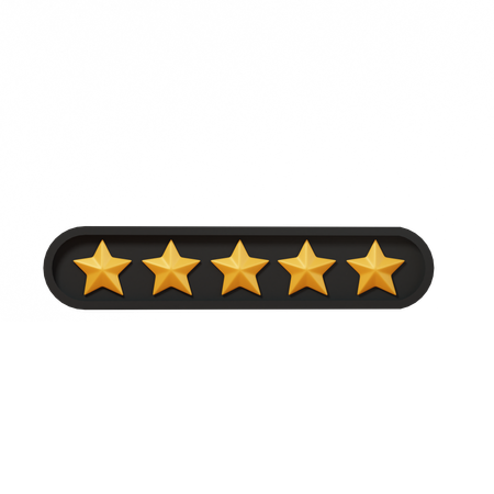 Five Star Rating  3D Icon