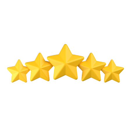 Five Star Rating  3D Icon