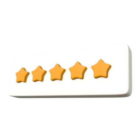 Five Star Rating  3D Icon