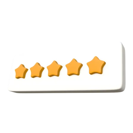 Five Star Rating  3D Icon