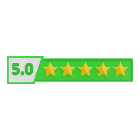 Five Star Rating  3D Icon