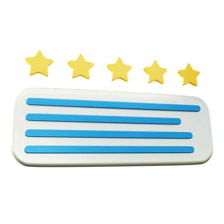 Five Star Rating  3D Icon