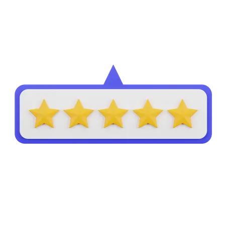 Five Star Rating  3D Illustration