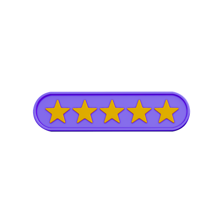 Five Star Rating  3D Illustration