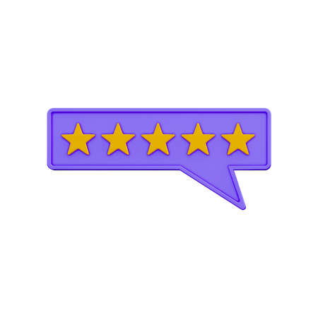 Five Star Rating  3D Illustration