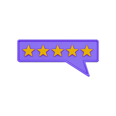 Five Star Rating  3D Illustration