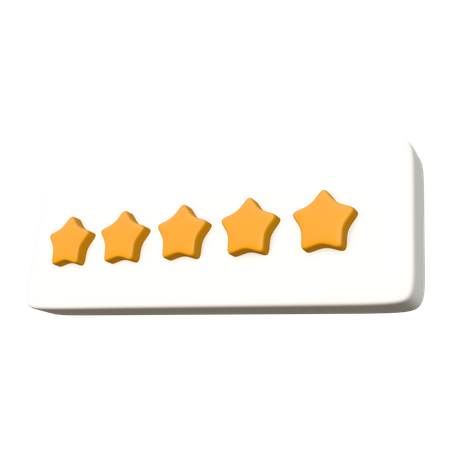 Five Star Rating 3D Icon