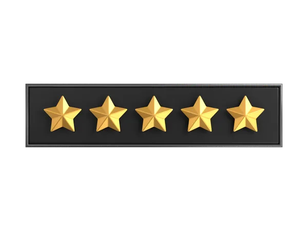 Five Star Rating Label 3 D Icon 3D Icon