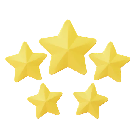 Five Stars  3D Icon