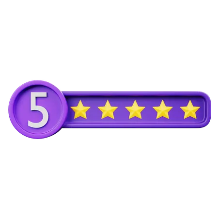 Five Stars  3D Icon