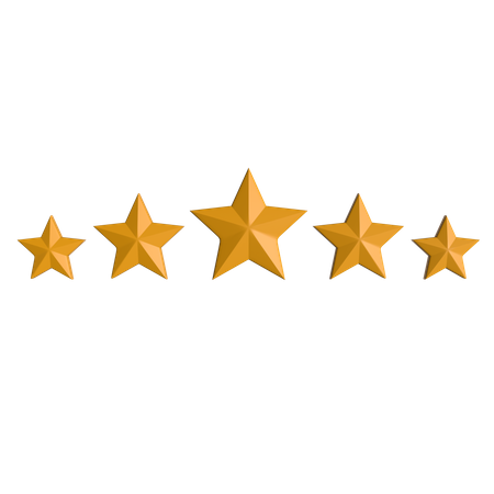 Five Stars  3D Icon