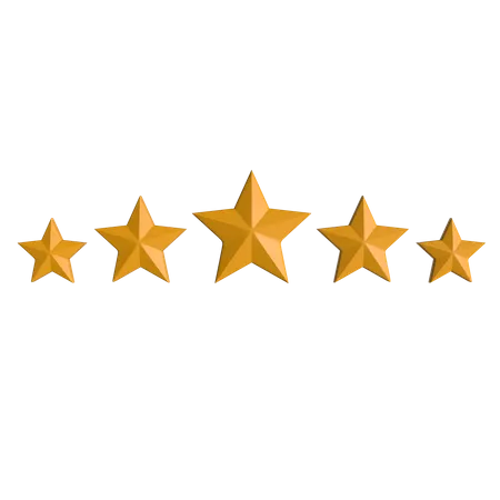 Five Stars  3D Icon