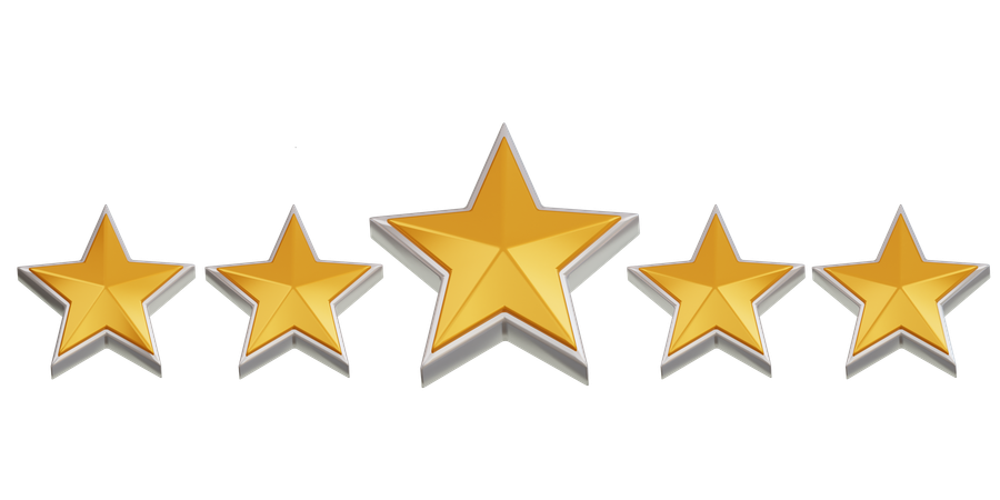 Five Stars  3D Icon