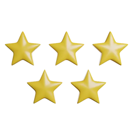 Five Stars  3D Icon