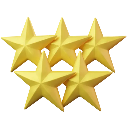 Five Stars  3D Emoji