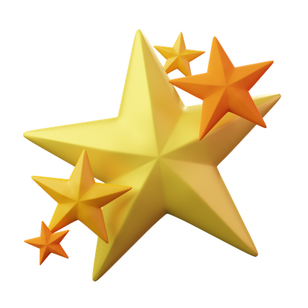 Five Stars  3D Illustration