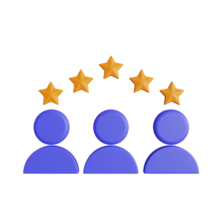 Five Stars Customer Reviews  3D Icon
