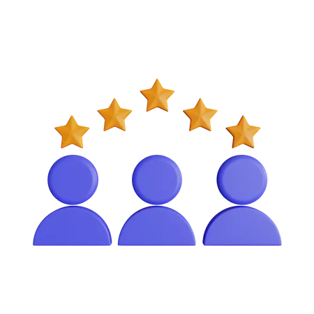 Five Stars Customer Reviews  3D Icon