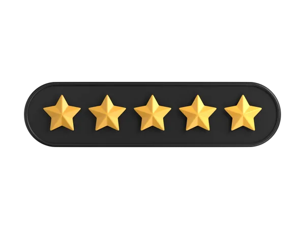 Five Stars Rating 3 D Icon 3D Icon