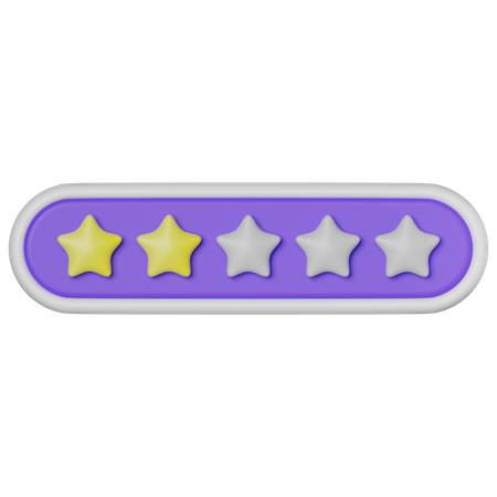 Five Stars Rating  3D Icon