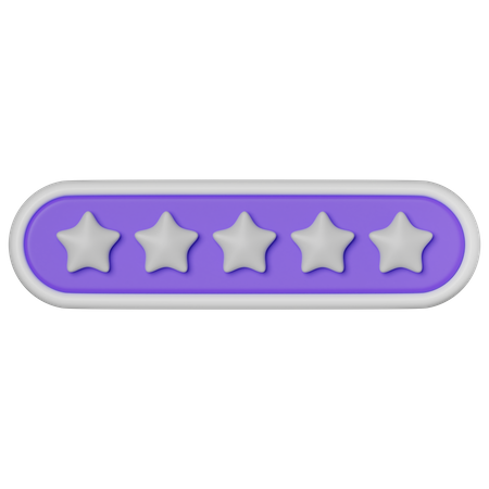 Five Stars Rating  3D Icon