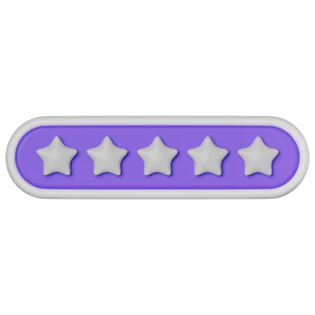 Five Stars Rating  3D Icon