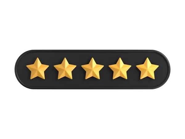 Five Stars Rating  3D Icon