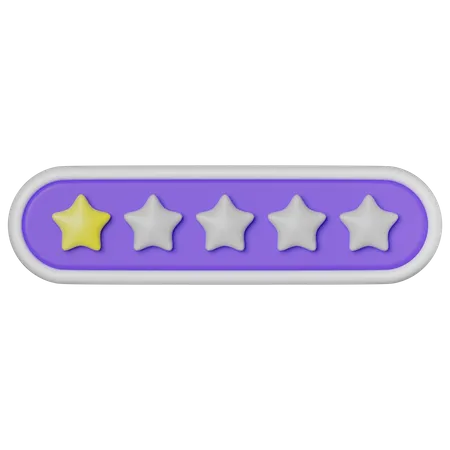 Five Stars Rating 3 D Illustration 3D Icon