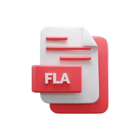 Fla File  3D Icon