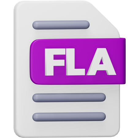 Fla File  3D Icon