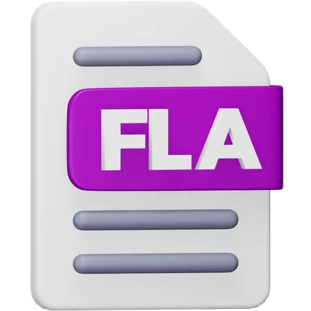 Fla File  3D Icon