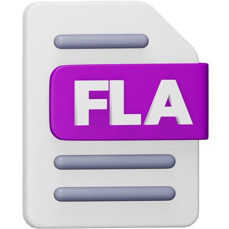 Fla File  3D Icon