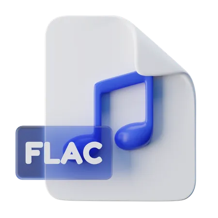 Flac 음악 파일 형식  3D Icon