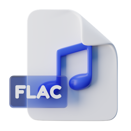 FLAC-Musikdateiformat  3D Icon