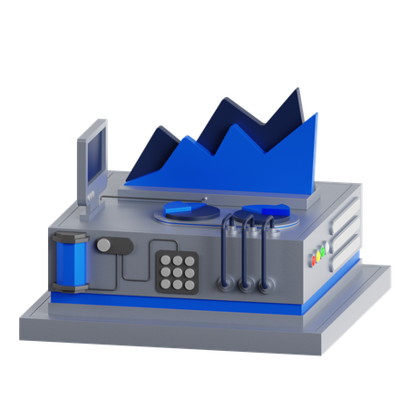 Flächendiagramm  3D Icon